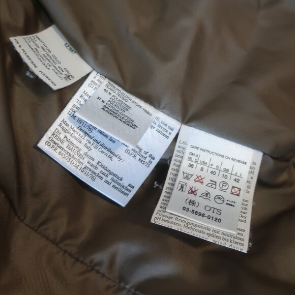 Womens Weekend MaxMara Bronze Heavy Padding Puffer Jacket Coat 8 - Picture 9 of 16